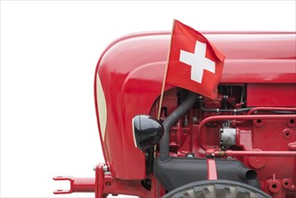 Old Tractor with Swiss Flag