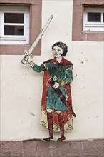 Wall painting in the old town of Annweiler