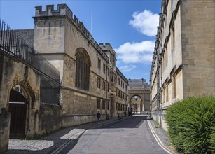 Merton Street in the Old Town of Oxford