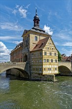 Old town hall on the river Pegnitz