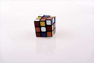 Rubik's cube on a white background