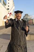Man recent graduated