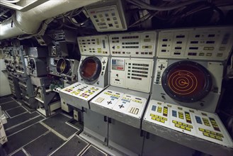 Navigation Instrument Inside a Submarine in Italy