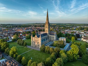Aerial view of Salisbury Cathedral