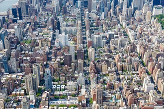 New York City skyline Manhattan real estate aerial view in New York