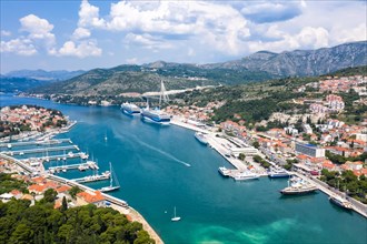 Marina and Harbour by the Sea Holiday Dalmatia Aerial View in Dubrovnik