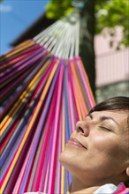 Woman Relax in a Hammock