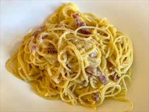 Carbonara Spaghetti in Italy