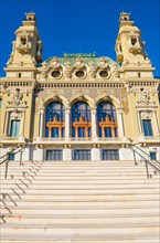 Casino with Staircase in a Sunny Day in Cote d'azur in Monte Carlo