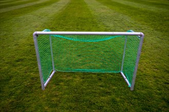 Football Goal on the Green Grass