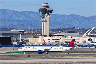 Airbus A321neo aircraft of Delta Air Lines with registration number N510DE at Los Angeles Airport