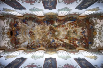 Monumental ceiling painting by Johannes Zick