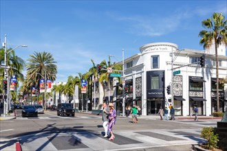 Rodeo Drive Luxury Shopping Street in Beverly Hills Los Angeles