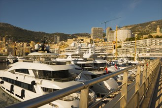 Port and Cityscape in Monte Carlo in Provence-Alpes-Cote dÂ´Azur
