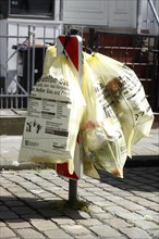 Yellow bags for plastic waste