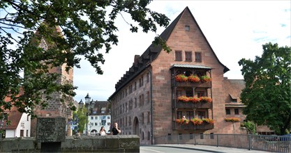 The historic old town of Nuremberg is worth seeing at night and during the day 04.08.2017 in Nuremberg