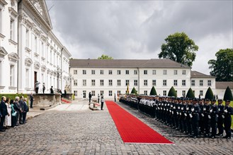 Federal President Frank-Walter Steinmeier receives Gustavo Petro President of Colombia at Bellevue Palace with Military Honours. 16.06.2023.