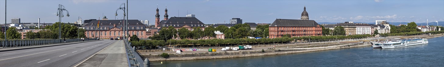 State Parliament Electoral Palace with Rhine Panorama Mainz Germany
