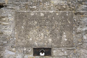 Plaque of the famous and heritage-protected Arlington Row