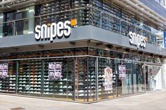 Snipes brand shop with logo retail on Koenigstrasse in Stuttgart
