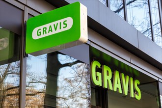 Gravis brand shop with logo retail in Stuttgart