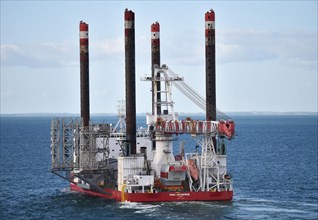 Transport and installation vessel for wind turbines in the Baltic Sea