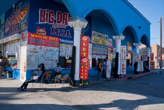 Colorful Fast food stands in Venice Beach