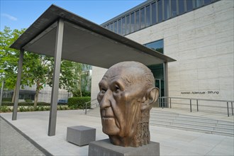 Adenauer head sculpture by Hubertus von Pilgrim