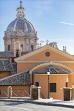 Mamertine Prison and the Dome of Church Santi Luca e Martina Martiri