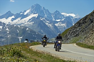 Alpine ride with the motorbike