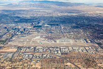 Aerial view of Las Vegas International Airport