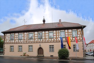 Town hall with EU flag