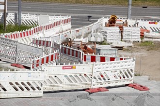 Barricading of a construction site for road works
