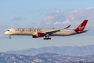 A Virgin Atlantic Airbus A350-1000 with the registration G-VDOT at Los Angeles Airport