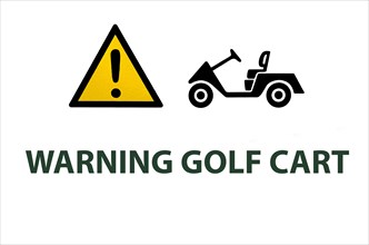 Warning Golf Cart Sign in Switzerland