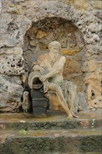 Neptune grotto with Roman water god Neptune and jug