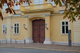 Entrance to the castle museum with balcony