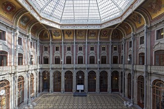 Inner courtyard with glass dome in the Palacio da Bolsa