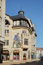 Art Nouveau building with wall mosaic goldsmith by Wilhelm Mewes in Burgstrasse
