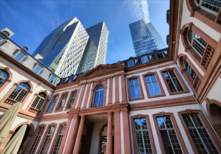 Palais Thurn und Taxis and office tower Nextower and JW Marriott Hotel