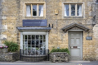 Gift shop with candle manufacture in the old town of Bourton on the Water