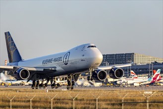 Jumbo Jet landing at Stuttgart Airport. It is the penultimate Boeing 747 built