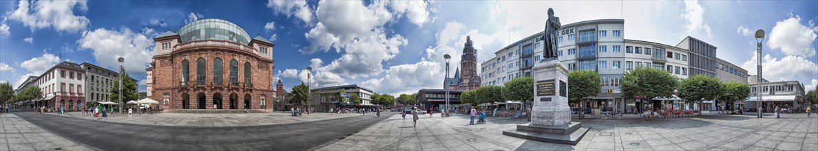 Gutenbergplatz Panorama Mainz Germany