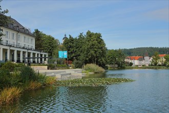Burgsee with spa house