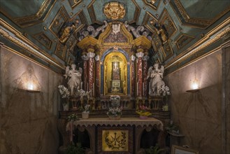 Choir chapel with the cedar wood figure of the Madonna di Crea