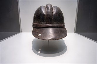 Miners' helmet made of leather