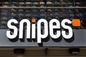 Shop of the brand Snipes with logo retail at Koenigstrasse in Stuttgart