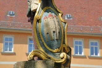 City coat of arms on the Mohrenbrunnen