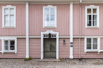 Pink wooden house