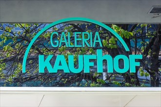 Galeria Kaufhof brand shop with logo retail on Koenigstrasse in Stuttgart